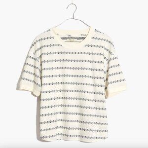 Madewell Everyday Crop Tee in Jacquard Stripe